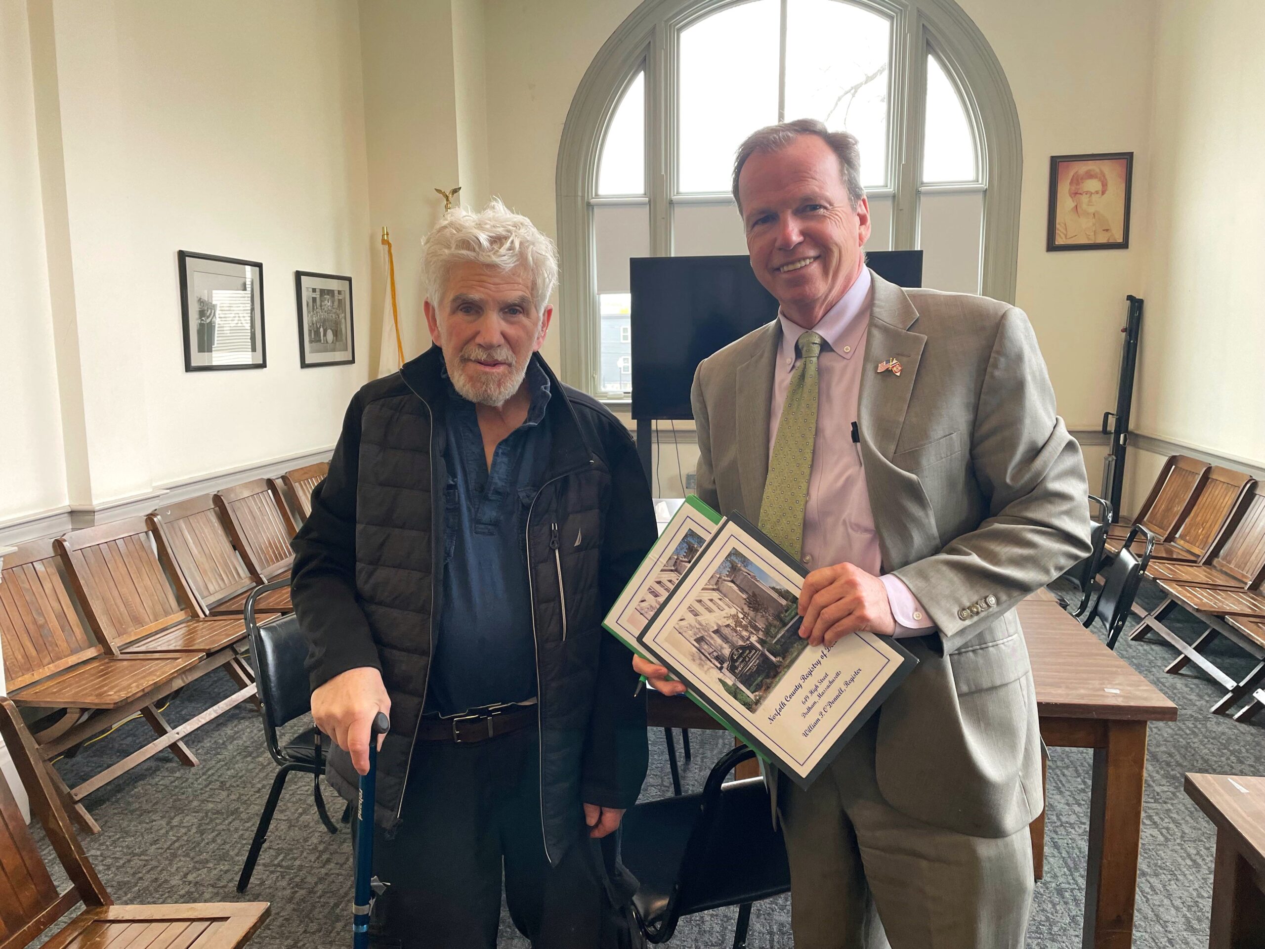 Norfolk County Register of Deeds Visits Stoughton Town Hall Norfolk